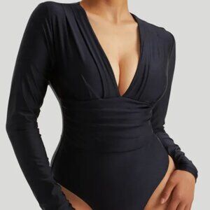 H&M Draped V-neck Body Suit